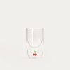 verre avec double paroi et cerise