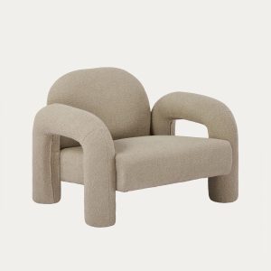 Alternative view of Fauteuil beige sedia 95x88x70