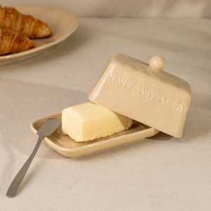 beurrier beige 14,5x8 cm