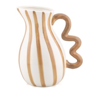pichet rayure marron 17cm