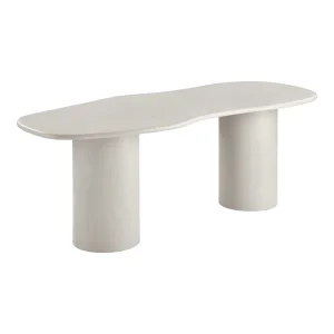 Alternative view of Table à manger, aspect ciment, beige  96x240x76 cm