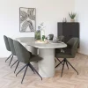 Table à manger, aspect ciment, beige  96x200x76 cm