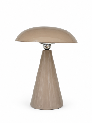 Lampe tactile rechargeable taupe 21x15,5cm