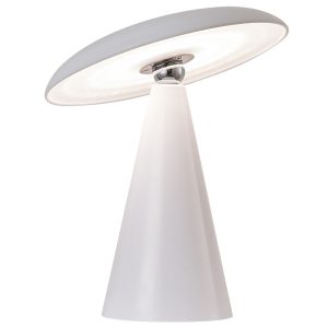 Lampe tactile rechargeable blanche 26x23cm
