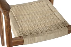 CHAISE bois de manguier ROTIN 59X55X78 MARRON – Image 4