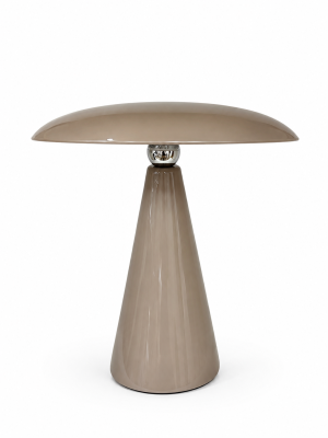 Lampe tactile rechargeable taupe 26x23cm
