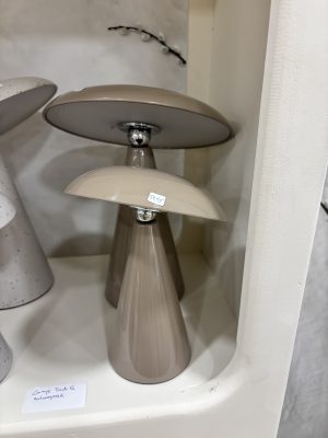Alternative view of Lampe tactile rechargeable taupe 21x15,5cm