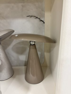 Alternative view of Lampe tactile rechargeable taupe 26x23cm