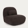 Fauteuil chocolat rotatif, 83 × 87 × 75 cm
