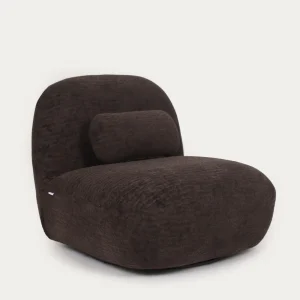 Fauteuil chocolat rotatif, 83 × 87 × 75 cm
