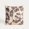 Coussin en coton avec broderie | 45 × 45 cm