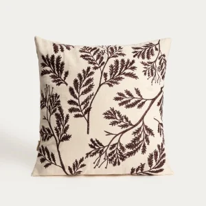 Coussin en coton avec broderie | 45 × 45 cm