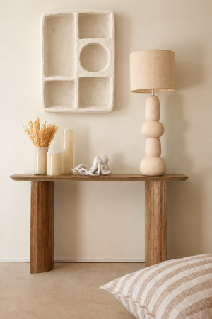 ÉTAGÈRE MURALE Papier mâché blanc · Grand modèle