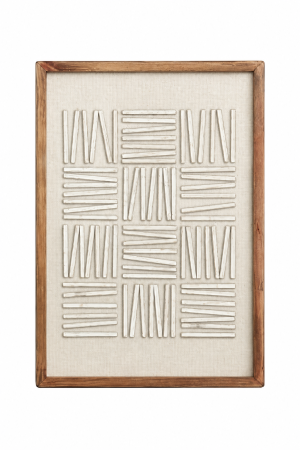 TABLEAU BOIS RECYCLÉ PIN 42X4X62 3D BLANC