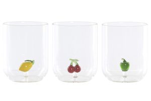 Alternative view of VERRE BOROSILICATE 8X8X10 380ML FRUIT 3D