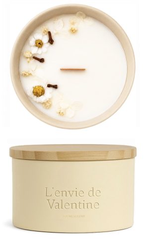 375g Bougie parfumée avec boite en céramique- AZURE ALLURE