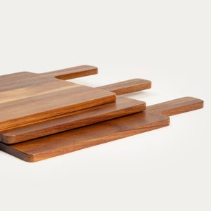 Alternative view of Ensemble de planches à découper en acacia  avec poignées | 3 pièces