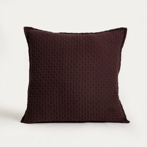 coussin chocolat 45x45
