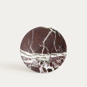 Porte-savon |  en marbre bordeaux | 12 x 1,7 cm