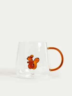 Verre avec un écureuil