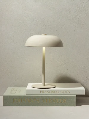 Lampe de table métal de couleur crème | 15,5 x 15,5 x 20,5 cm