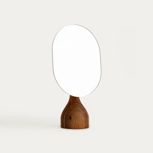 Miroir | bois ovale | 14 x 7 x 16,5 cm
