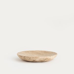 Porte-savon | LUTHER | en marbre beige | 12 x 1,7 cm