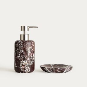 Distributeur | en marbre bordeaux | 7,5 x 16,8 cm