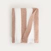 PLAID  chenille rayée beige | 130x170 cm